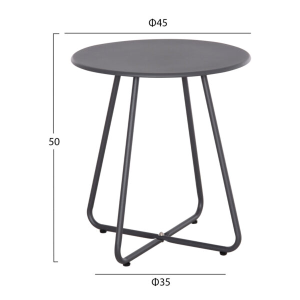 ΣΕΤ LOUNGE 3TMX ΕΞ.ΧΩΡΟΥ OREGO HM21107.01 ΑΛΟΥΜΙΝΙΟ & ΜΕΤΑΛΛΟ ΣΕ ΣΚΟΥΡΟ ΓΚΡΙ (x1) - Image 3