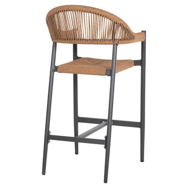 ΣΚΑΜΠΟ BAR ΑΛΟΥΜΙΝΙΟΥ GREGG HM5788.12 ΑΝΘΡΑΚΙ-ΜΠΕΖ ΤΗΣ ΑΜΜΟΥ ΣΥΝΘ.RATTAN 54x57x106Υεκ (x1) - Image 5
