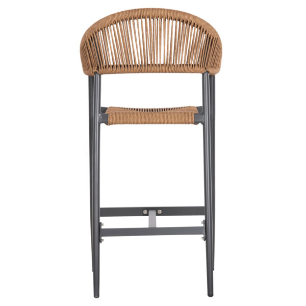 ΣΚΑΜΠΟ BAR ΑΛΟΥΜΙΝΙΟΥ GREGG HM5788.12 ΑΝΘΡΑΚΙ-ΜΠΕΖ ΤΗΣ ΑΜΜΟΥ ΣΥΝΘ.RATTAN 54x57x106Υεκ (x1) - Image 6