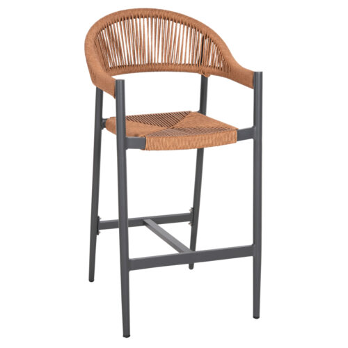ΣΚΑΜΠΟ BAR ΑΛΟΥΜΙΝΙΟΥ GREGG HM5788.12 ΑΝΘΡΑΚΙ-ΜΠΕΖ ΤΗΣ ΑΜΜΟΥ ΣΥΝΘ.RATTAN 54x57x106Υεκ (x1)