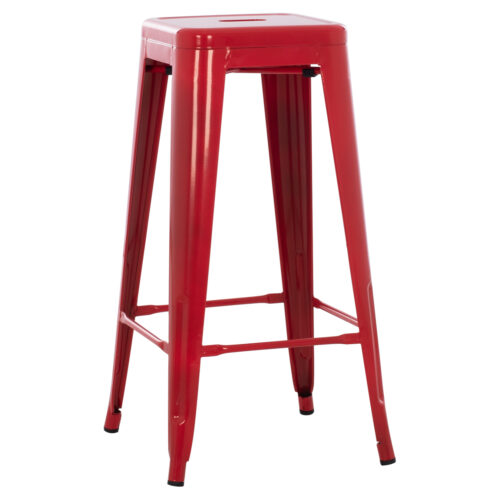 ΣΚΑΜΠΟ BAR ΜΕΤΑΛΛΙΚΟ MELITA ΣΕ ΚΟΚΚΙΝΟ HM8642.04 43x43x78Y εκ. (x1)