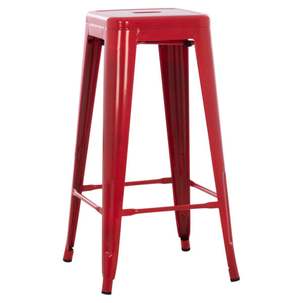 ΣΚΑΜΠΟ BAR ΜΕΤΑΛΛΙΚΟ MELITA ΣΕ ΚΟΚΚΙΝΟ HM8642.04 43x43x78Y εκ. (x1)