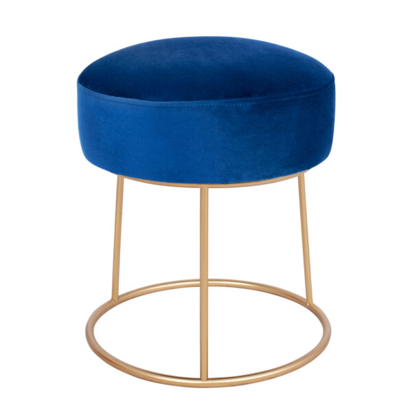 ΣΚΑΜΠΟ KARLO HM8411.08 ΜΠΛΕ ΒΕΛΟΥΔΟ ΜΕ ΧΡΥΣΗ ΒΑΣΗ Φ36x38Υ εκ. (x1) - Image 3