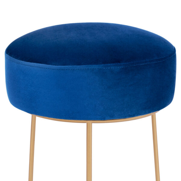 ΣΚΑΜΠΟ KARLO HM8411.08 ΜΠΛΕ ΒΕΛΟΥΔΟ ΜΕ ΧΡΥΣΗ ΒΑΣΗ Φ36x38Υ εκ. (x1) - Image 6