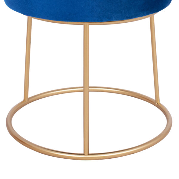ΣΚΑΜΠΟ KARLO HM8411.08 ΜΠΛΕ ΒΕΛΟΥΔΟ ΜΕ ΧΡΥΣΗ ΒΑΣΗ Φ36x38Υ εκ. (x1) - Image 7