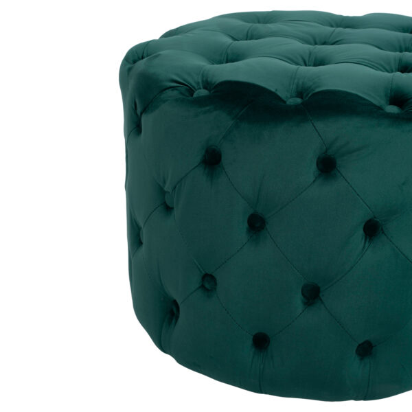 ΣΚΑΜΠΟ KASSIE ΚΥΠΑΡΙΣΣΙ ΒΕΛΟΥΔΟ ΤΥΠΟΥ CHESTERFIELD HM8406.03 Φ60x43Υ εκ. (x1) - Image 6