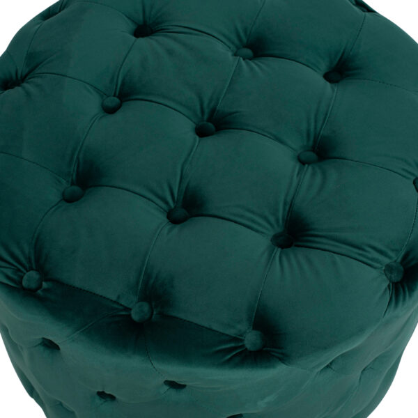 ΣΚΑΜΠΟ KASSIE ΚΥΠΑΡΙΣΣΙ ΒΕΛΟΥΔΟ ΤΥΠΟΥ CHESTERFIELD HM8406.03 Φ60x43Υ εκ. (x1) - Image 8