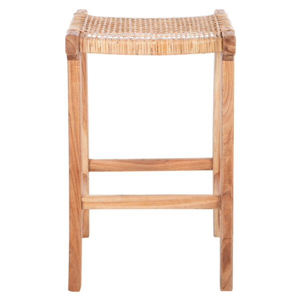 ΣΚΑΜΠΟ ΜΕΣΑΙΟΥ ΥΨΟΥΣ ΑΠΟ MINDI ΞΥΛΟ ΚΑΙ ΚΑΘΙΣΜΑ RATTAN 40X35X66Υεκ.HM9382.11 (x1) - Image 3