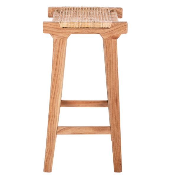 ΣΚΑΜΠΟ ΜΕΣΑΙΟΥ ΥΨΟΥΣ ΑΠΟ MINDI ΞΥΛΟ ΚΑΙ ΚΑΘΙΣΜΑ RATTAN 40X35X66Υεκ.HM9382.11 (x1) - Image 4