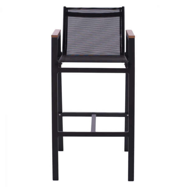 ΣΚΑΜΠΟ ΜΠΑΡ ΑΛΟΥΜΙΝΙΟΥ ΑΝΘΡΑΚΙ ΜΕ POLYWOOD 52 x 58 x 108 εκ. HM5790.02 (x1) - Image 3
