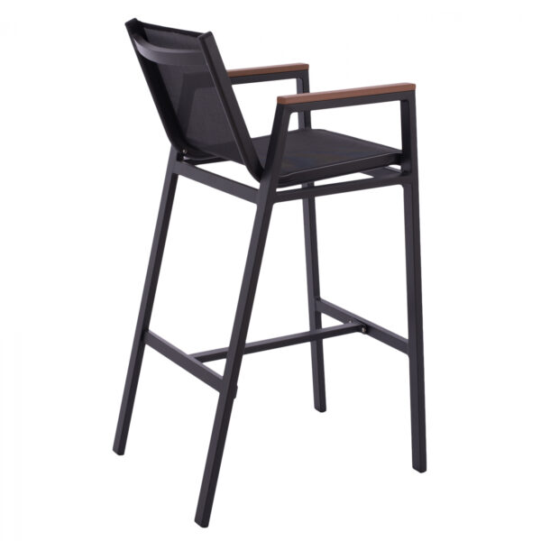 ΣΚΑΜΠΟ ΜΠΑΡ ΑΛΟΥΜΙΝΙΟΥ ΑΝΘΡΑΚΙ ΜΕ POLYWOOD 52 x 58 x 108 εκ. HM5790.02 (x1) - Image 5