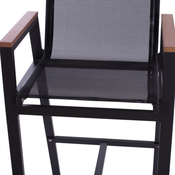 ΣΚΑΜΠΟ ΜΠΑΡ ΑΛΟΥΜΙΝΙΟΥ ΑΝΘΡΑΚΙ ΜΕ POLYWOOD 52 x 58 x 108 εκ. HM5790.02 (x1) - Image 8
