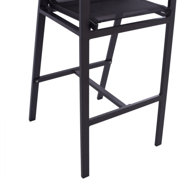 ΣΚΑΜΠΟ ΜΠΑΡ ΑΛΟΥΜΙΝΙΟΥ ΑΝΘΡΑΚΙ ΜΕ POLYWOOD 52 x 58 x 108 εκ. HM5790.02 (x1) - Image 9