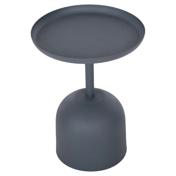 ΤΡΑΠΕΖΙ ΒΟΗΘΗΤΙΚΟ ΣΤΡΟΓΓΥΛΟ DELBEL HM4261.05 ΜΕΤΑΛΛΟ ΜΠΛΕ ΣΚΟΥΡΟ Φ39,5x53,5Υ εκ. (x1) - Image 3