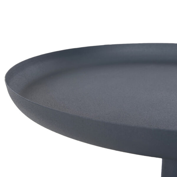 ΤΡΑΠΕΖΙ ΒΟΗΘΗΤΙΚΟ ΣΤΡΟΓΓΥΛΟ DELBEL HM4261.05 ΜΕΤΑΛΛΟ ΜΠΛΕ ΣΚΟΥΡΟ Φ39,5x53,5Υ εκ. (x1) - Image 8