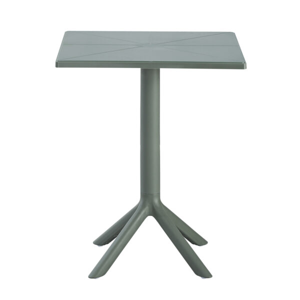 ΤΡΑΠΕΖΙ ΠΟΛΥΠΡΟΠΥΛΕΝΙΟΥ ΤΕΤΡΑΓΩΝΟ TERRIN HM6125.15 DARK OLIVE 60x60x75Υεκ. (x1) - Image 3