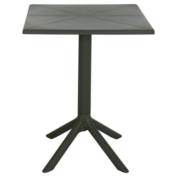 ΤΡΑΠΕΖΙ ΠΟΛΥΠΡΟΠΥΛΕΝΙΟΥ ΤΕΤΡΑΓΩΝΟ TERRIN HM6125.15 DARK OLIVE 60x60x75Υεκ. (x1) - Image 4