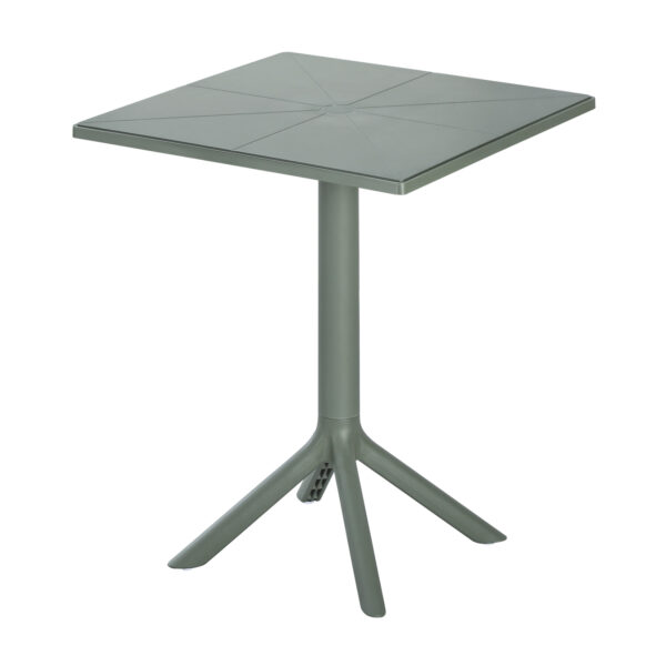 ΤΡΑΠΕΖΙ ΠΟΛΥΠΡΟΠΥΛΕΝΙΟΥ ΤΕΤΡΑΓΩΝΟ TERRIN HM6125.15 DARK OLIVE 60x60x75Υεκ. (x1)