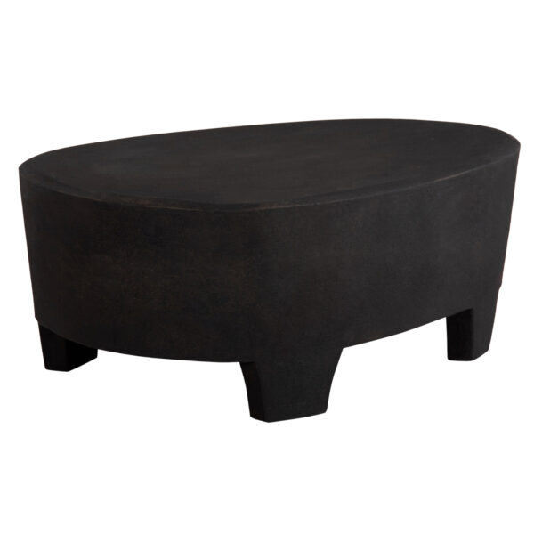 ΤΡΑΠΕΖΙ ΣΑΛΟΝΙΟΥ ΟΒΑΛ ΣΕΙΡΑ SANTORINI HM18066 MDF ΣΕ ΜΑΥΡΟ ΧΡΩΜΑ 100x60x33Υεκ. (x1) - Image 4