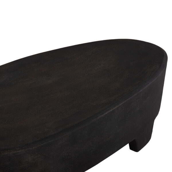 ΤΡΑΠΕΖΙ ΣΑΛΟΝΙΟΥ ΟΒΑΛ ΣΕΙΡΑ SANTORINI HM18066 MDF ΣΕ ΜΑΥΡΟ ΧΡΩΜΑ 100x60x33Υεκ. (x1) - Image 6
