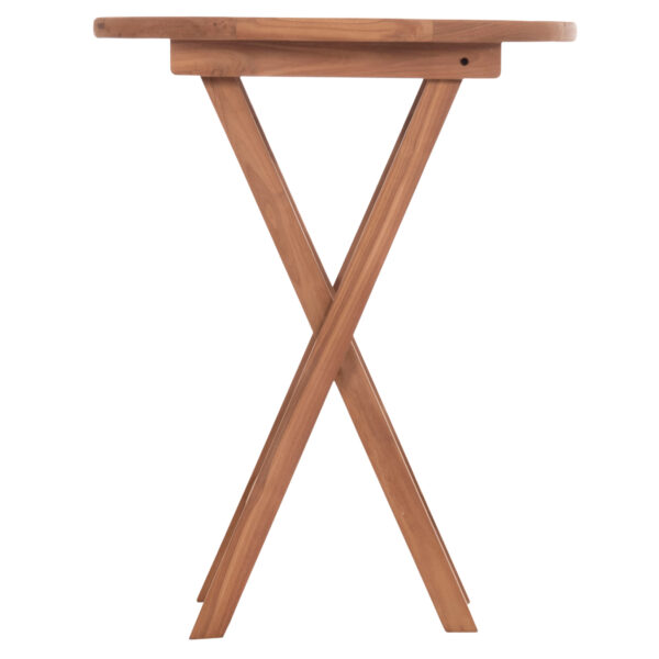 ΤΡΑΠΕΖΙ ΣΚΗΝΟΘΕΤΗ ΣΤΡΟΓΓΥΛΟ ERIS HM18119 ΞΥΛΟ TEAK--ΦΥΣΙΚΟ Φ60x75Υεκ. (x1) - Image 3