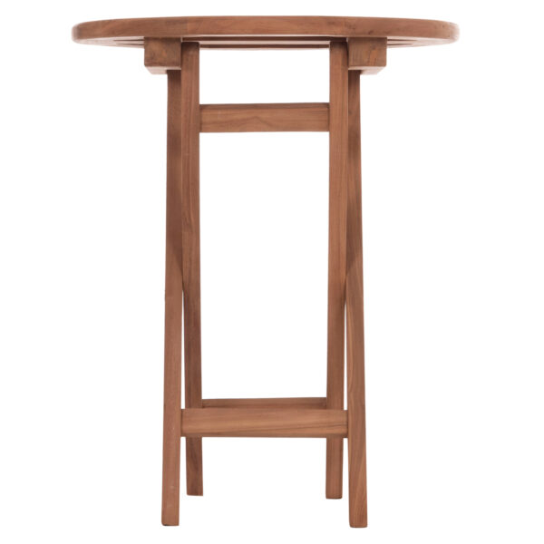 ΤΡΑΠΕΖΙ ΣΚΗΝΟΘΕΤΗ ΣΤΡΟΓΓΥΛΟ ERIS HM18119 ΞΥΛΟ TEAK--ΦΥΣΙΚΟ Φ60x75Υεκ. (x1) - Image 5