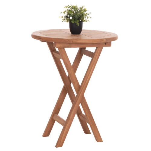 ΤΡΑΠΕΖΙ ΣΚΗΝΟΘΕΤΗ ΣΤΡΟΓΓΥΛΟ ERIS HM18119 ΞΥΛΟ TEAK--ΦΥΣΙΚΟ Φ60x75Υεκ. (x1)
