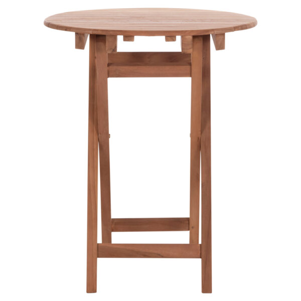 ΤΡΑΠΕΖΙ ΣΚΗΝΟΘΕΤΗ ΣΤΡΟΓΓΥΛΟ HEIDEL HM18120 ΞΥΛΟ TEAK--ΦΥΣΙΚΟ Φ60x75Υεκ. (x1) - Image 5