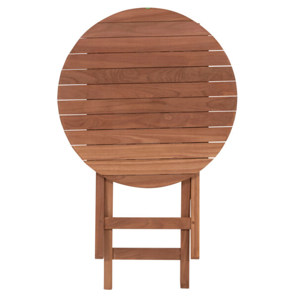 ΤΡΑΠΕΖΙ ΣΚΗΝΟΘΕΤΗ ΣΤΡΟΓΓΥΛΟ HEIDEL HM18120 ΞΥΛΟ TEAK--ΦΥΣΙΚΟ Φ60x75Υεκ. (x1) - Image 6