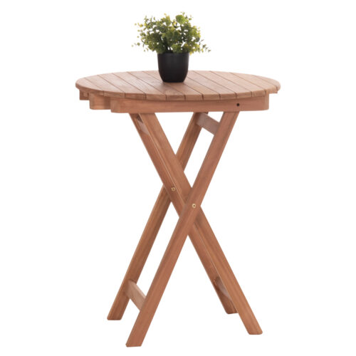 ΤΡΑΠΕΖΙ ΣΚΗΝΟΘΕΤΗ ΣΤΡΟΓΓΥΛΟ HEIDEL HM18120 ΞΥΛΟ TEAK--ΦΥΣΙΚΟ Φ60x75Υεκ. (x1)