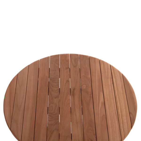 ΤΡΑΠΕΖΙ ΣΚΗΝΟΘΕΤΗ ΣΤΡΟΓΓΥΛΟ HEIDEL HM18120 ΞΥΛΟ TEAK--ΦΥΣΙΚΟ Φ60x75Υεκ. (x1) - Image 7