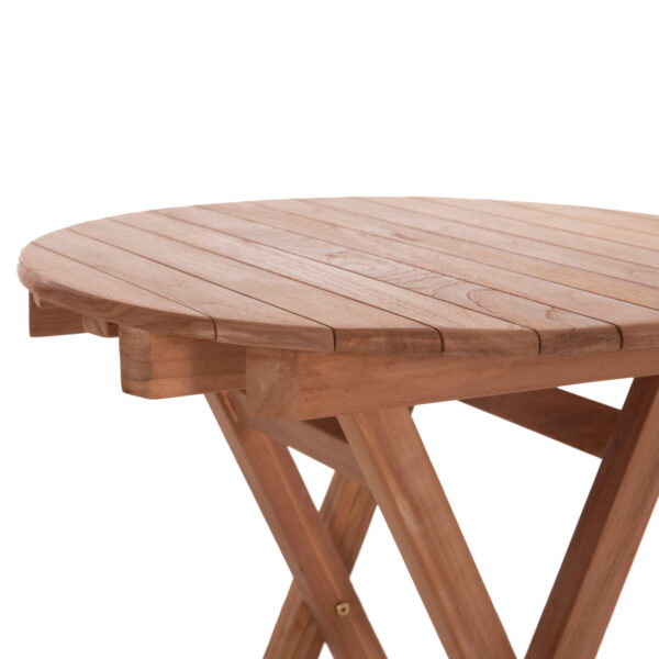 ΤΡΑΠΕΖΙ ΣΚΗΝΟΘΕΤΗ ΣΤΡΟΓΓΥΛΟ HEIDEL HM18120 ΞΥΛΟ TEAK--ΦΥΣΙΚΟ Φ60x75Υεκ. (x1) - Image 8
