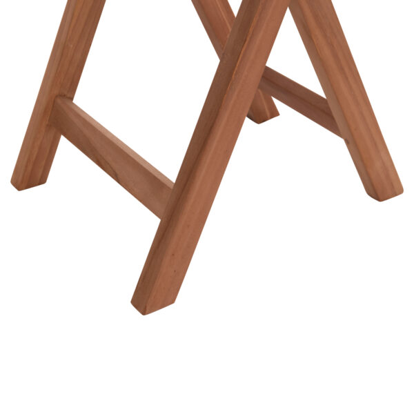 ΤΡΑΠΕΖΙ ΣΚΗΝΟΘΕΤΗ ΣΤΡΟΓΓΥΛΟ HEIDEL HM18120 ΞΥΛΟ TEAK--ΦΥΣΙΚΟ Φ60x75Υεκ. (x1) - Image 9