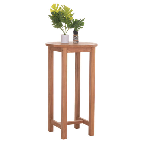 ΤΡΑΠΕΖΙ/ΣΤΑΝΤ ΜΠΑΡ ΣΤΡΟΓΓΥΛΟ PRESSCOT HM18114 ΞΥΛΟ TEAK--ΦΥΣΙΚΟ Φ60x105Υεκ. (x1)
