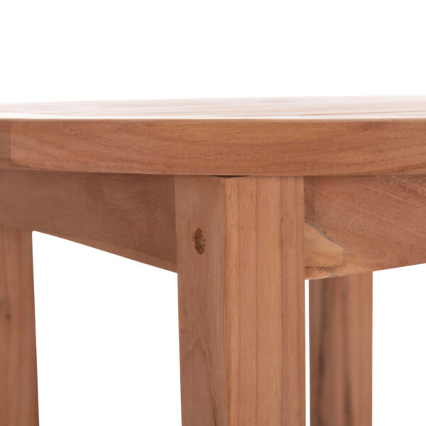 ΤΡΑΠΕΖΙ/ΣΤΑΝΤ ΜΠΑΡ ΣΤΡΟΓΓΥΛΟ PRESSCOT HM18114 ΞΥΛΟ TEAK--ΦΥΣΙΚΟ Φ60x105Υεκ. (x1) - Image 9