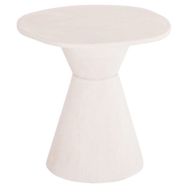 ΤΡΑΠΕΖΙ ΤΡΑΠΕΖΑΡΙΑΣ ΣΤΡΟΓΓΥΛΟ ΣΕΙΡΑ SANTORINI HM18055 MDF ΥΠΟΛΕΥΚΟ ΧΡΩΜΑ Φ77x76Υεκ. (x1) - Image 3