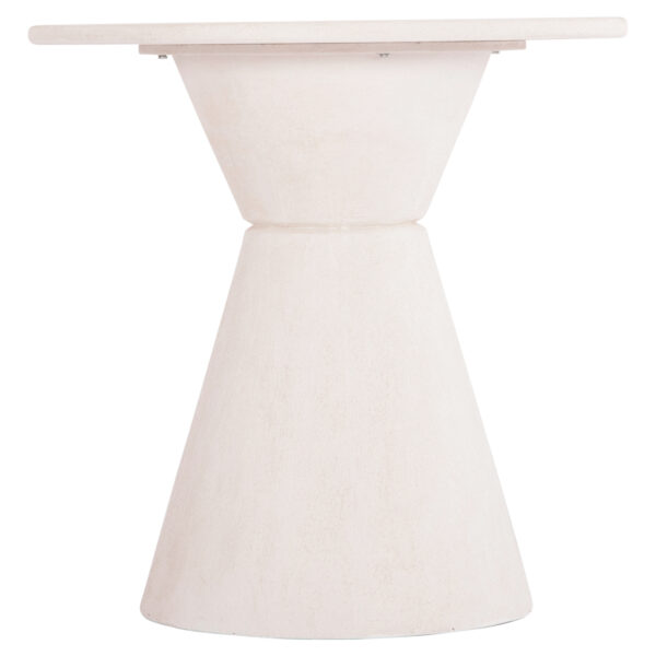 ΤΡΑΠΕΖΙ ΤΡΑΠΕΖΑΡΙΑΣ ΣΤΡΟΓΓΥΛΟ ΣΕΙΡΑ SANTORINI HM18055 MDF ΥΠΟΛΕΥΚΟ ΧΡΩΜΑ Φ77x76Υεκ. (x1) - Image 4