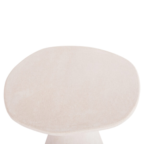 ΤΡΑΠΕΖΙ ΤΡΑΠΕΖΑΡΙΑΣ ΣΤΡΟΓΓΥΛΟ ΣΕΙΡΑ SANTORINI HM18055 MDF ΥΠΟΛΕΥΚΟ ΧΡΩΜΑ Φ77x76Υεκ. (x1) - Image 5