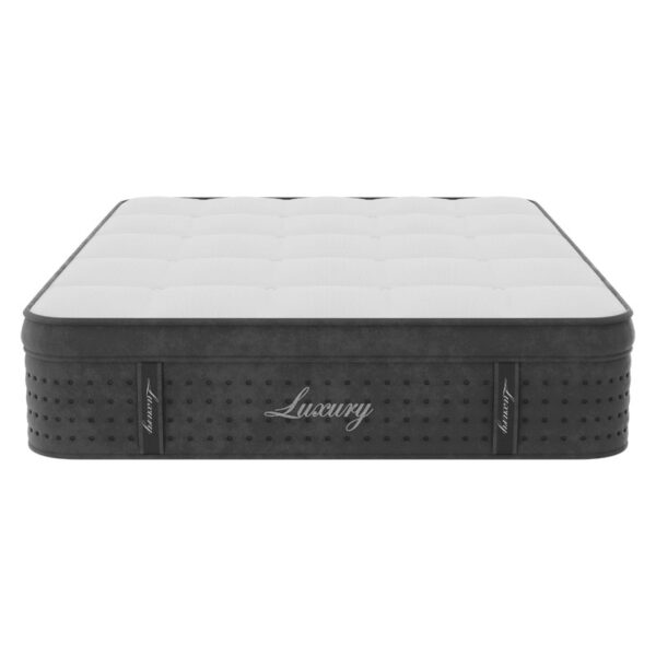Στρώμα Luxury pakoworld pocket spring+gel memory foam+latex μονής όψης aloe vera 34-36cm 160x200εκ (x1) - Image 2
