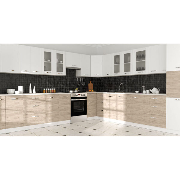 CHARLOTΤE Πάνω Ντουλάπι 80x30.5x71.8εκ με μεταλλικά χερούλια Λευκό - Image 2