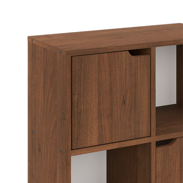 Βιβλιοθήκη Bookel pakoworld σε καρυδί απόχρωση 59.6x27.5x60.4εκ (x1) - Image 3