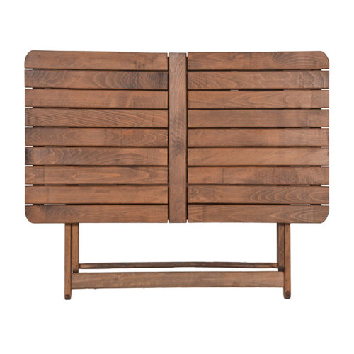 Τραπέζι Retto pakoworld μασίφ ξύλο οξιάς καρυδί εμποτισμού 120x75x71εκ (x1)