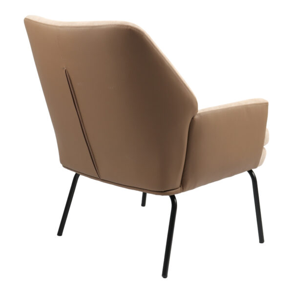 Πολυθρόνα Kieran pakoworld ύφασμα καφέ-πόδι μαύρο 77x69x82.5εκ (x1)