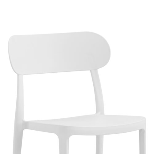 Καρέκλα Amvroan στοιβαζόμενη pakoworld με UV protection λευκό pp 51x49x79.5εκ (x1)