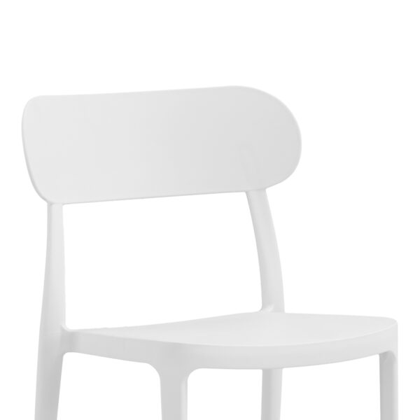 Καρέκλα Amvroan στοιβαζόμενη pakoworld με UV protection λευκό pp 51x49x79.5εκ (x1)
