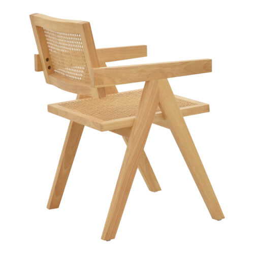 Πολυθρόνα Winslow pakoworld φυσικό rubberwood 52x59x79εκ (x1)