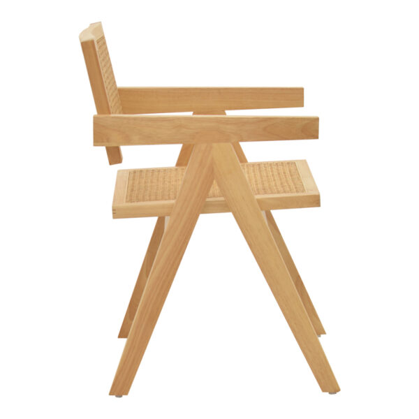 Πολυθρόνα Winslow pakoworld φυσικό rubberwood 52x59x79εκ (x1) - Image 2