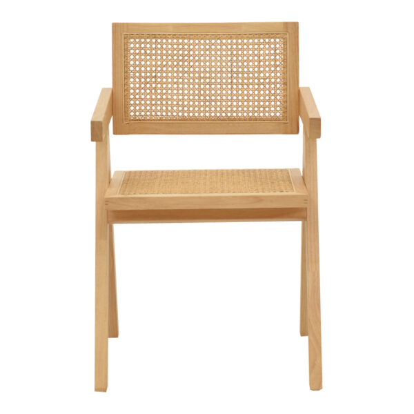 Πολυθρόνα Winslow pakoworld φυσικό rubberwood 52x59x79εκ (x1) - Image 3