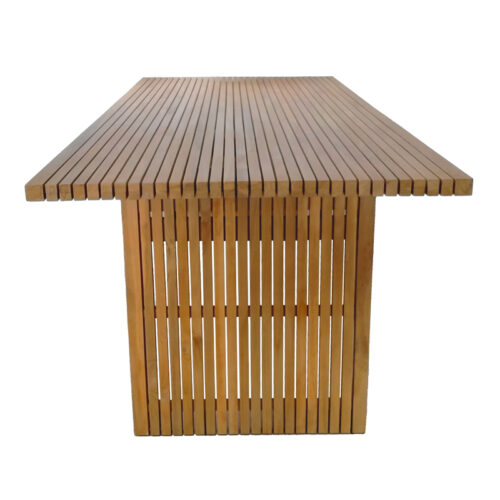 Τραπέζι Zibra pakoworld teak ξύλο σε φυσική απόχρωση 220x100x75εκ (x1)