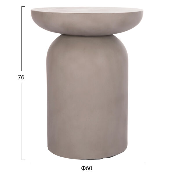 ΒΟΗΘΗΤΙΚΟ ΤΡΑΠΕΖΙ ANNA HM18160.03 FIBER CEMENT ΣΕ ΓΚΡΙ--Φ60x76Υεκ. (x1) - Image 2
